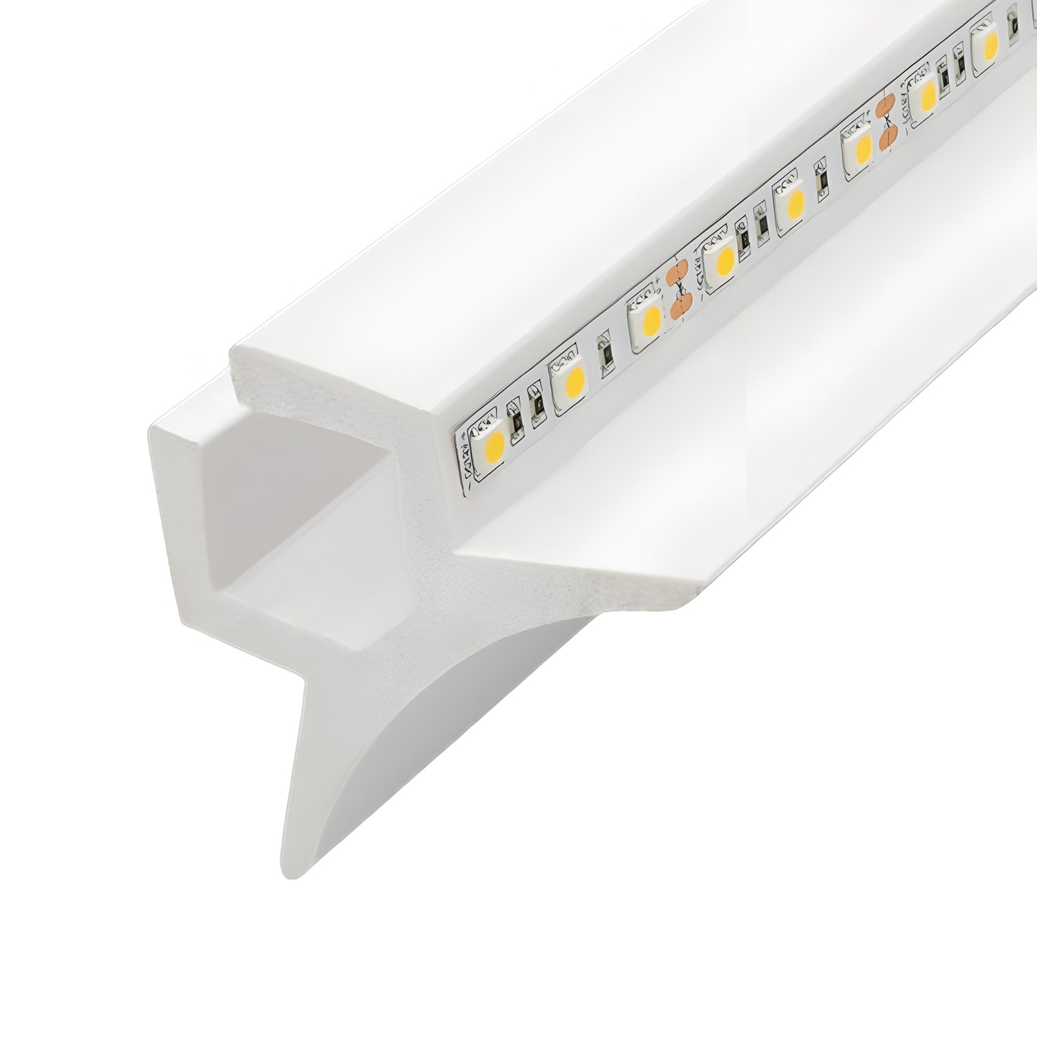 Ledkia Moldura para 2 Tiras LED 2m Arco Blanco | Leroy Merlin