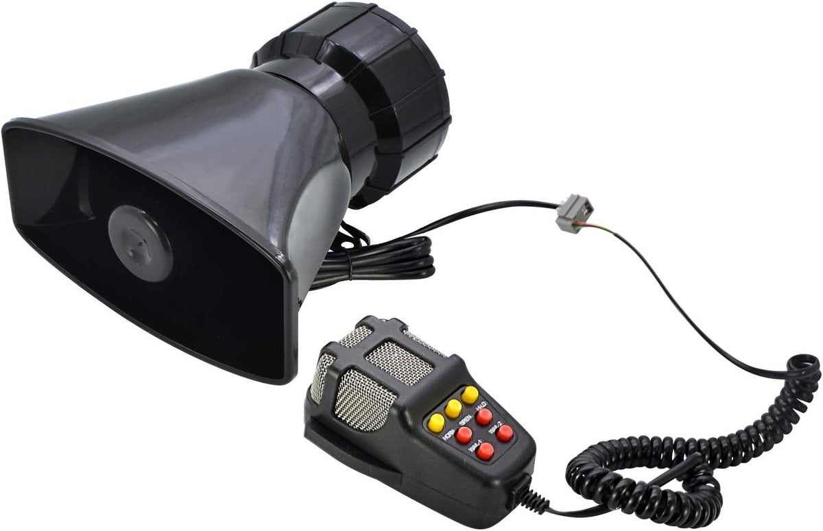 Potrivit pentru sirene de poliție, sisteme audio auto, microfoane portabile cu fir de 12V 100W cu 7 tonuri și sirene electronice de urgență