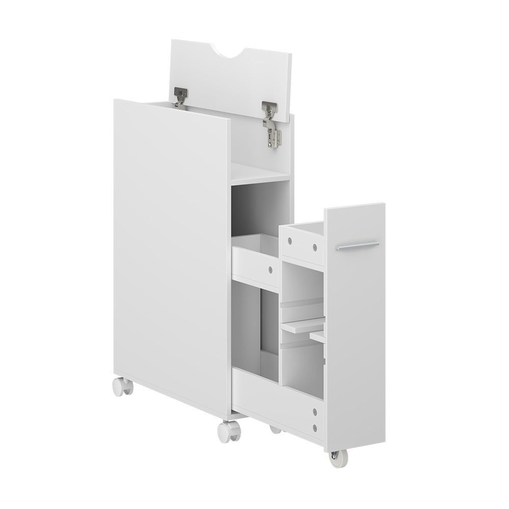 Vicco Szafka toaletowa Niva, Biały, 18 x 71.3 cm Z wysuwanym schowkiem