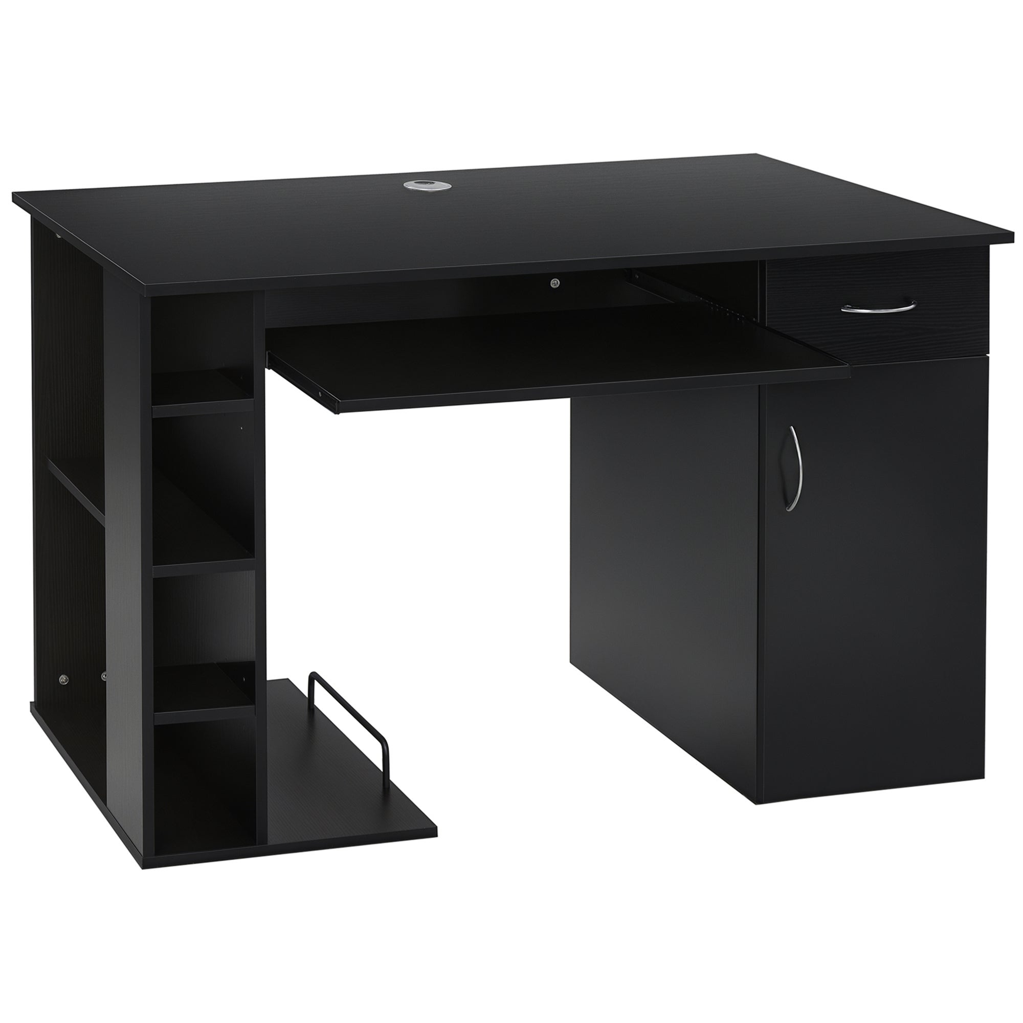 Bureau informatique table d'ordinateur multimédia multi-rangements avec ...