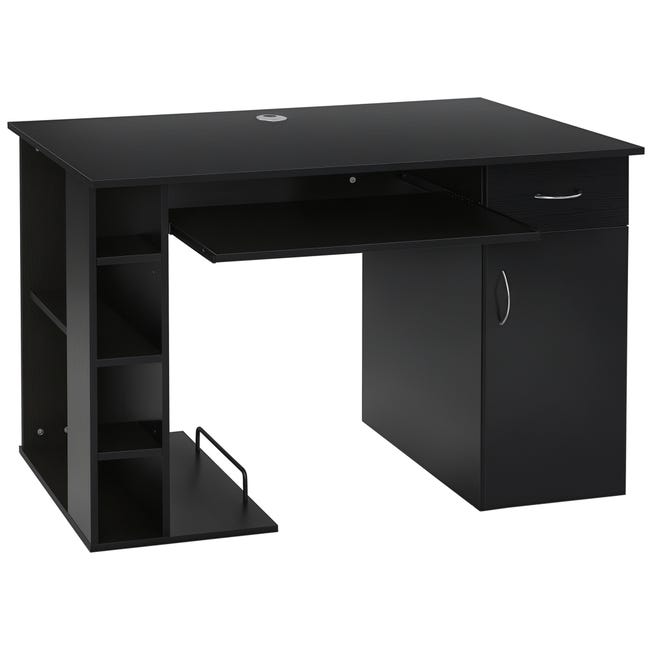 Bureau informatique table d'ordinateur multimédia multi-rangements avec ...