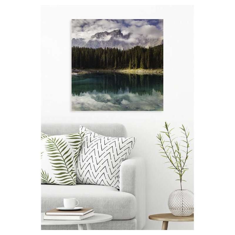 Poster intissé LE LAC DE CAREZZA 90 x 90 cm - Décoration intérieure HD - 3