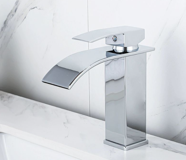 Chromowana bateria łazienkowa, bateria łazienkowa ze stali nierdzewnej, bateria umywalkowa, bateria umywalkowa, bateria jednouchwytowa