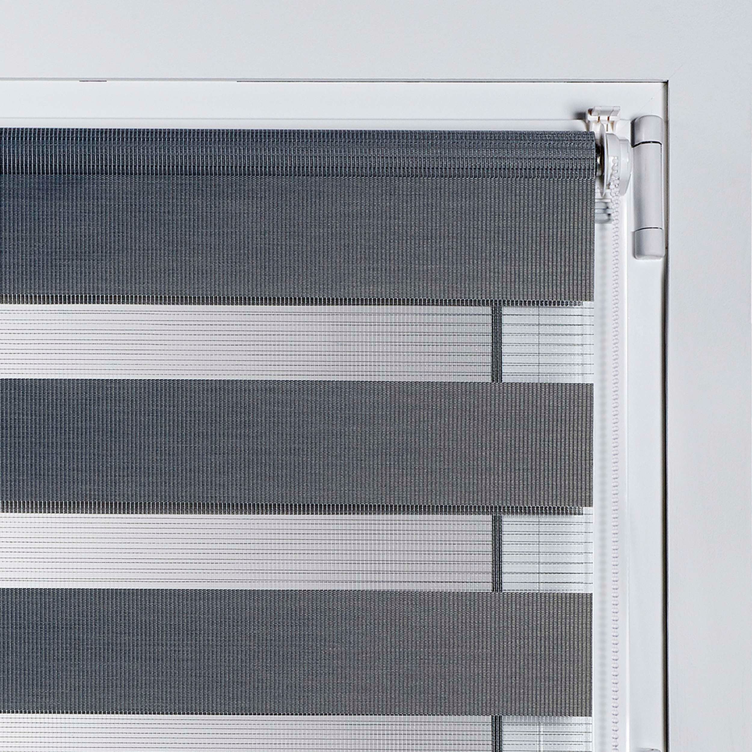 Estor de rolo EasyFix Dia/Noite, estore de instalação sem furos Prata, 75 x 180 cm - 3