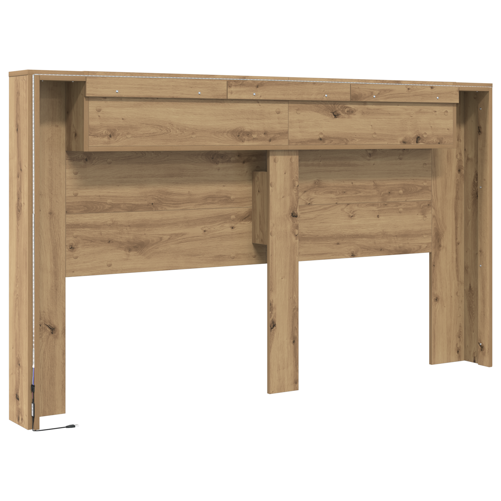 Testata del letto rovere artigianale 180 x 17 x 104,5 cm vidaXL - 7