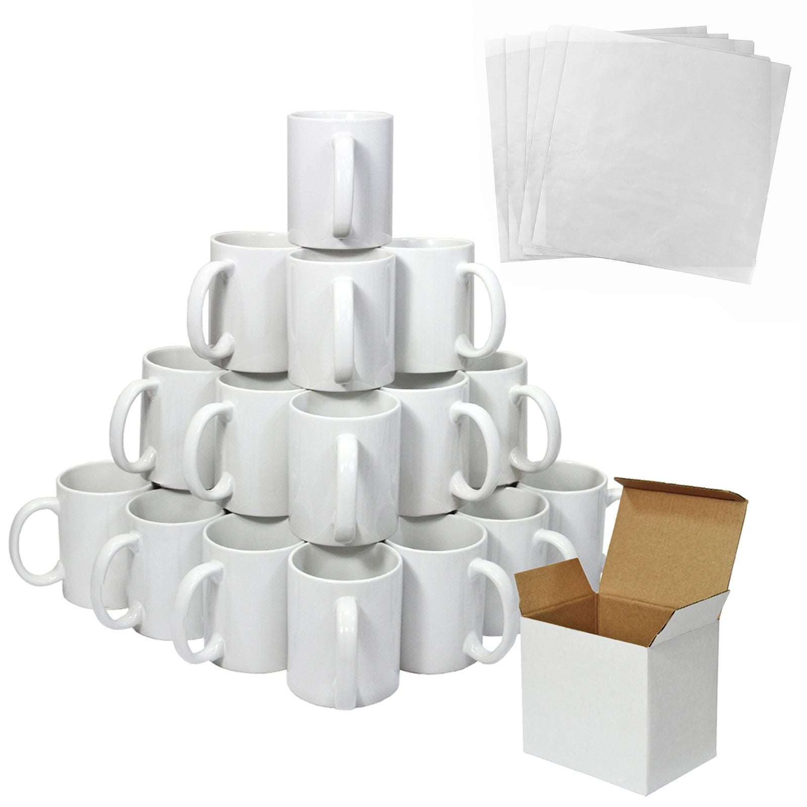 Monstershop 36 Tazas De Sublimación De Cerámica Aaa, Tazas 11 Oz 11 Onzas,Tazas Para Sublimar Personalizar, Aptas Para Blancas , Leroy Merlin