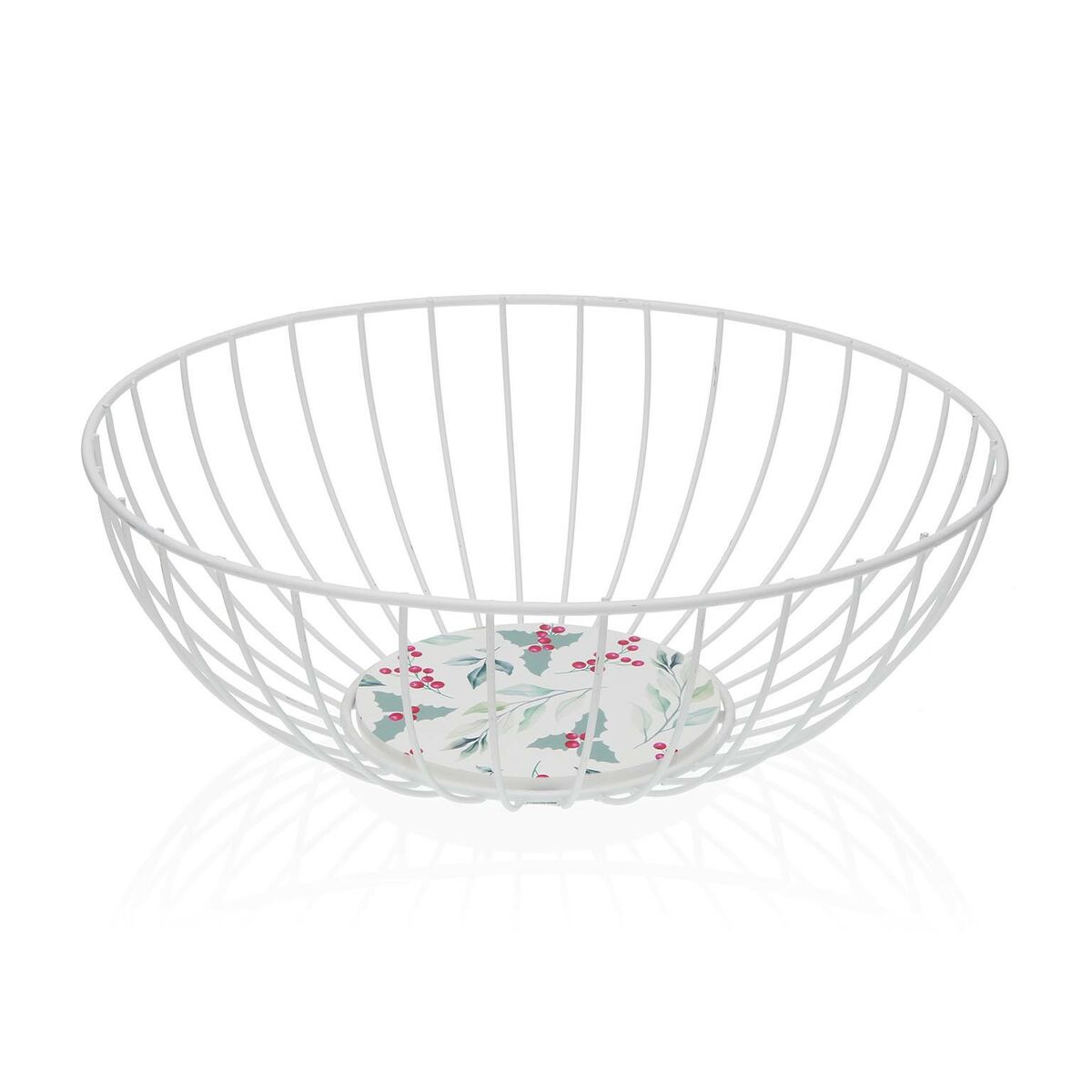 Coupe fruits versa acebo blanc m tal acier bois mdf 28 x 10 x 28 cm