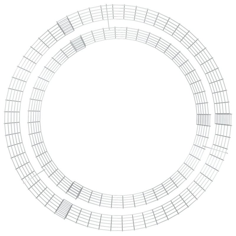 Caminetto a Gabbione Ø 100 cm Ferro Zincato vidaXL - 3