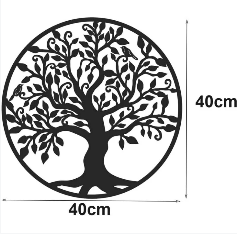 Décoration murale arbre de vie en métal, Art de Silhouette, cadeau d'intérieur, d'extérieur, décoration de jardin et de maison - 2