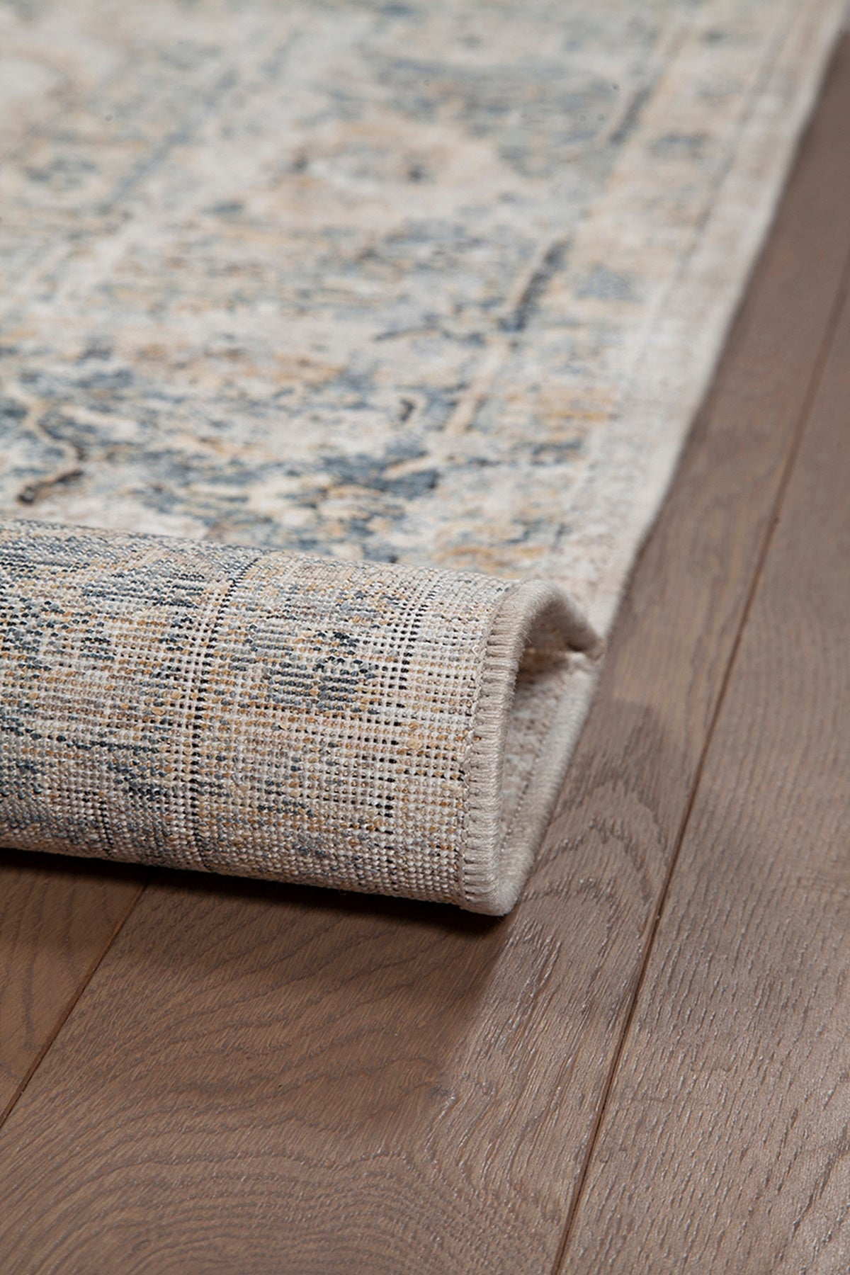 Tapis rayé vintage en polyester Gris bleu 160x230 YOMOUT - 2