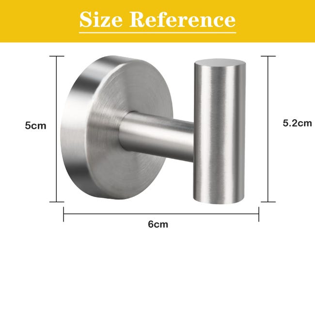 2 Ganci Asciugamani Acciaio Inox SUS 304 - Capacità 20kg, Finitura Nera, Per Bagno/cucina - Foto 10