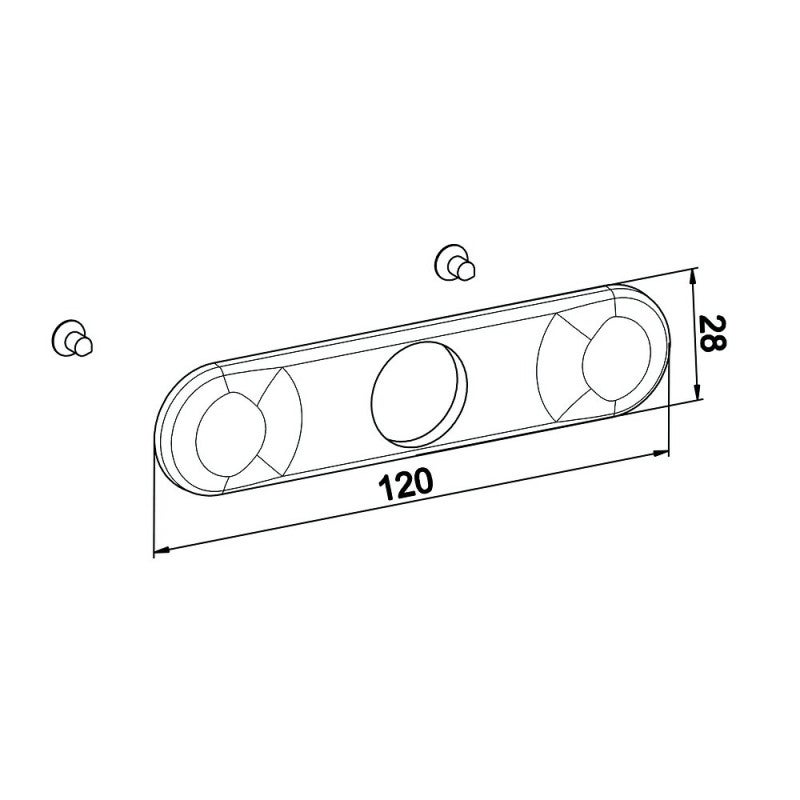 Plaque de finition blanche pour serrure - 2