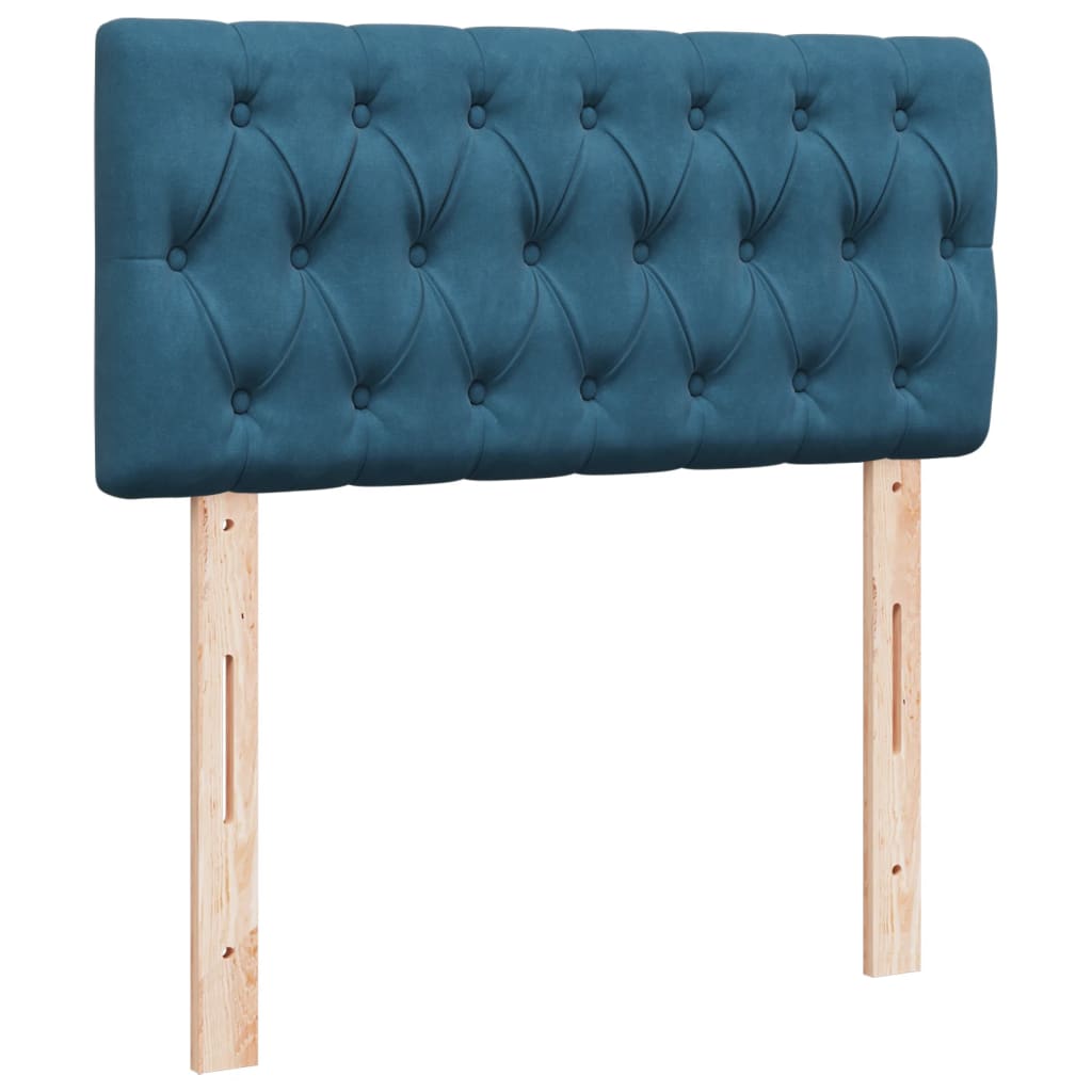 Sommier à lattes de lit avec matelas Bleu foncé 100x200 cm — COMFORTXL - 8