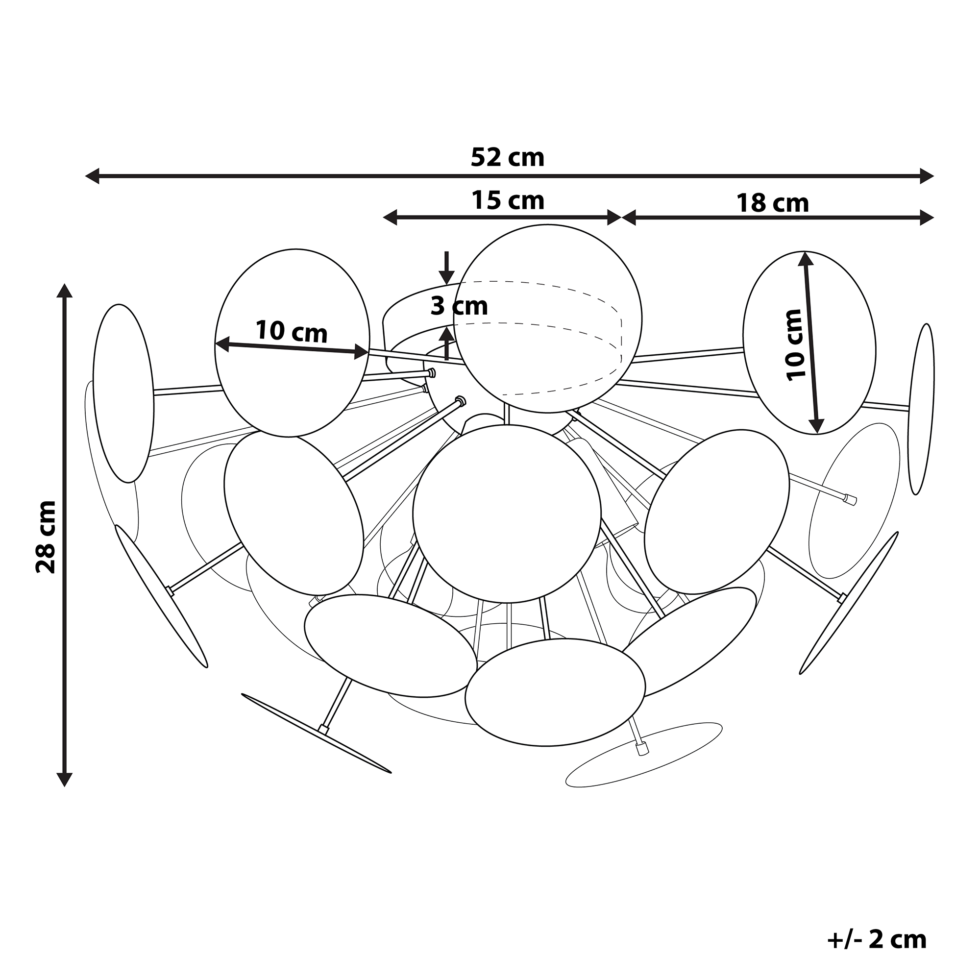 Plafoniera MARITSA Metallo Bianco - 3