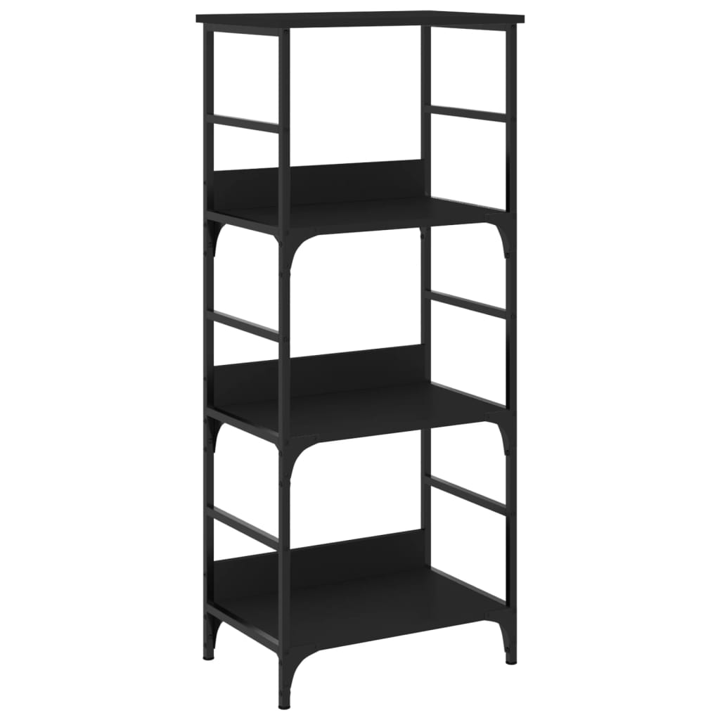 Bibliothèque noir 50x33x117,5 cm bois d'ingénierie vidaXL - 2