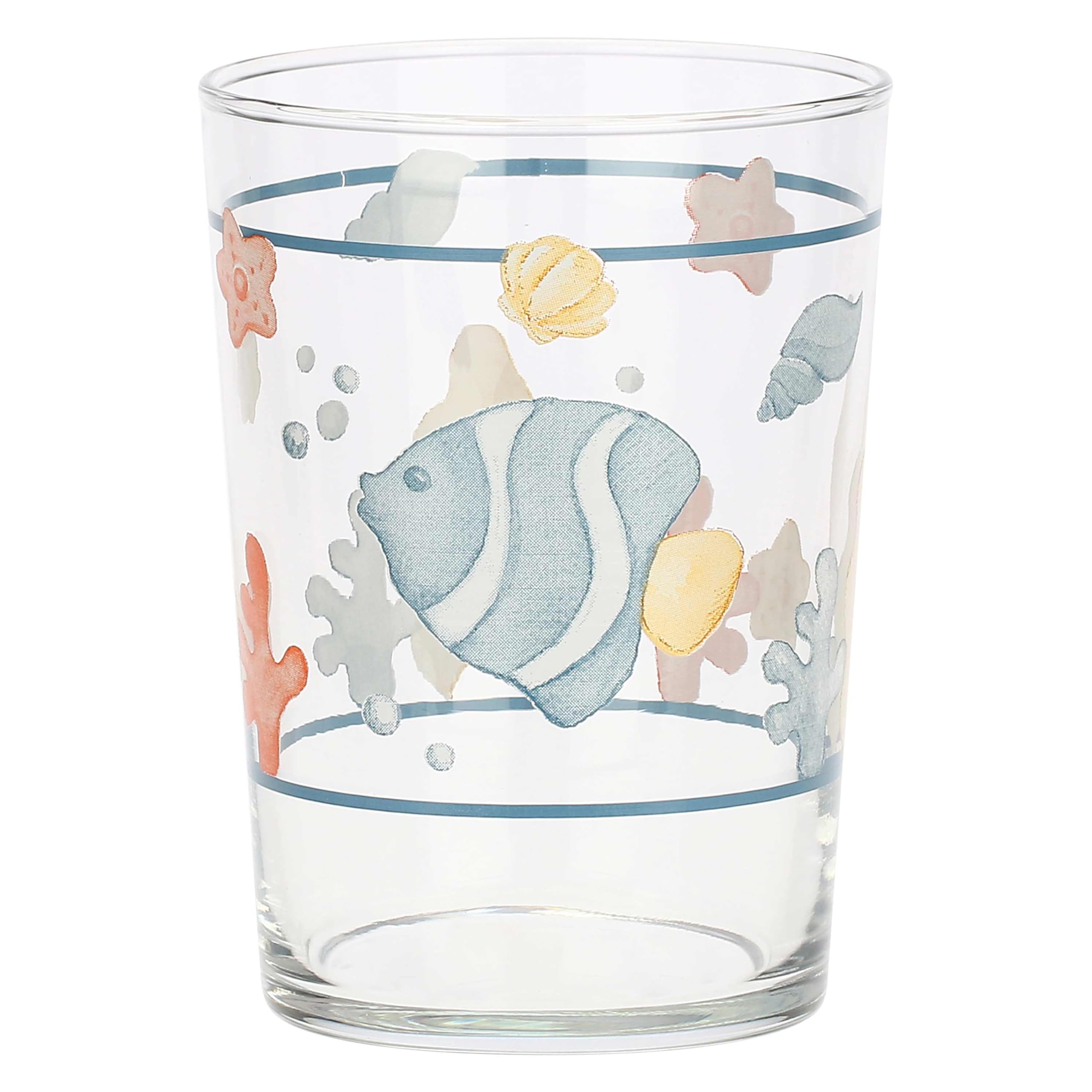 THUN, Set 2 Bicchieri in Vetro, Linea Mare da Amare, Set Bicchieri, Idea Regalo per la Cucina, 9 cm, h 12 cm