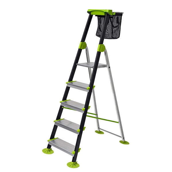 Escabeau de jardin 5 marches - Hauteur de travail maximale de 3.06m - 219205