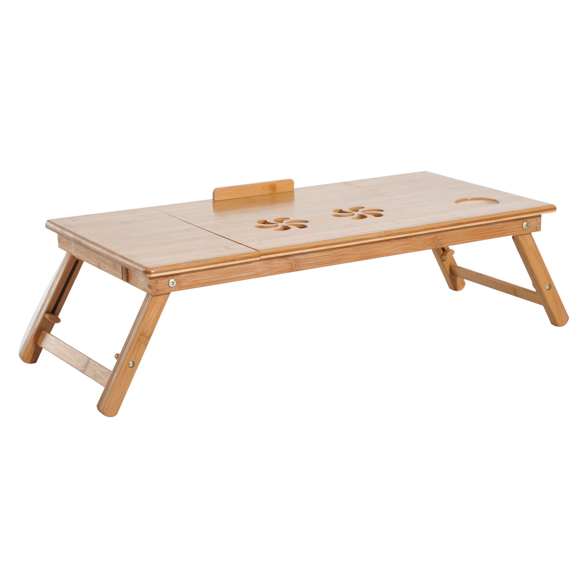 Support pour ordinateur portable en bambou, plateau de lit, table de ...