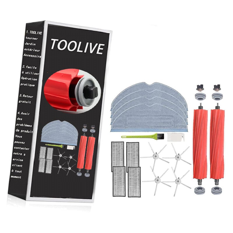 Kit Di 12 Pezzi Di Ricambi Per Xiaomi Roborock S7, T7 E T7 Plus: 4 Filtri HEPA, 4 Spazzole Laterali E 4 Panni Di Pulizia. Tutto Quello Che Serve Per Tenere Il Robot Sempre Efficiente.