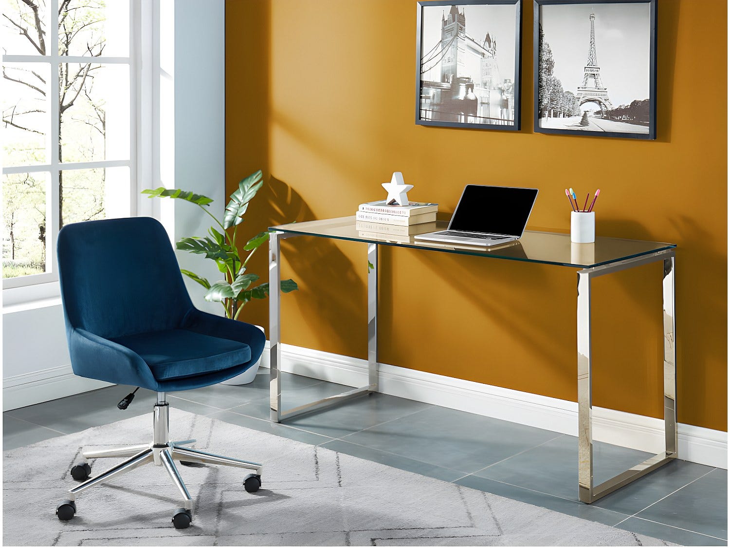 Bureau en verre BOSTON | Leroy Merlin Bureau en verre BOSTON | Leroy Merlin