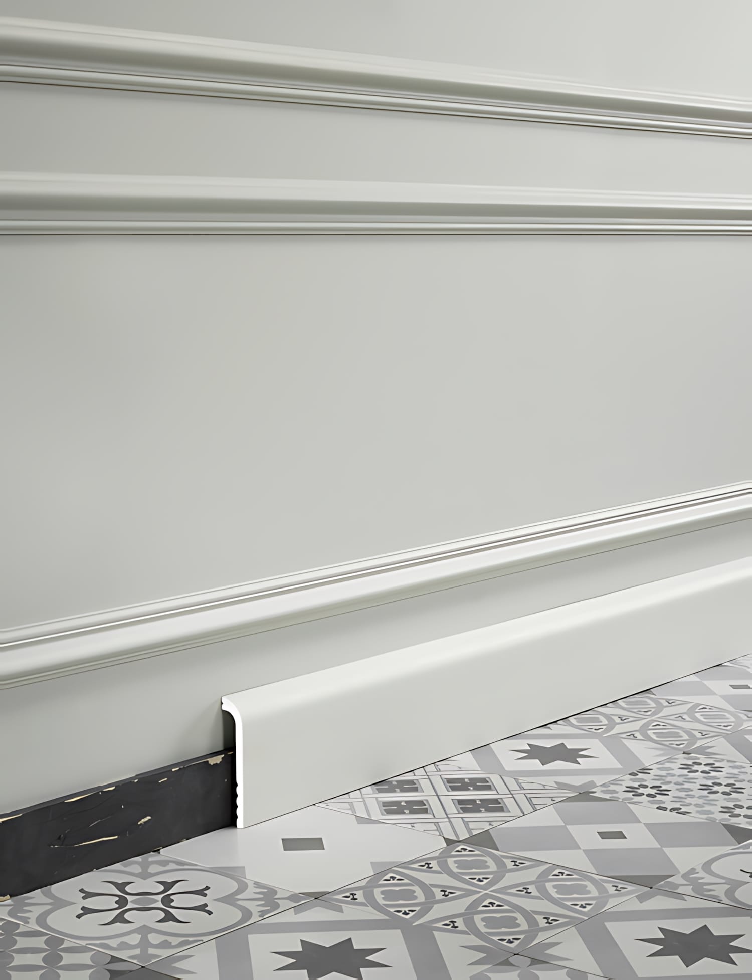 Plinthe Orac Decor SX185 LUXXUS CASCADE Plinthe Moulure décorative design moderne blanc - 4