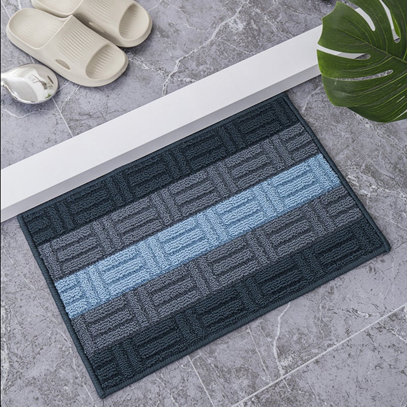 mata kuchenna z tkaną lamówką, chłonna i antypoślizgowa, w różnych rozmiarach, niebieska - 37 x 57 cm