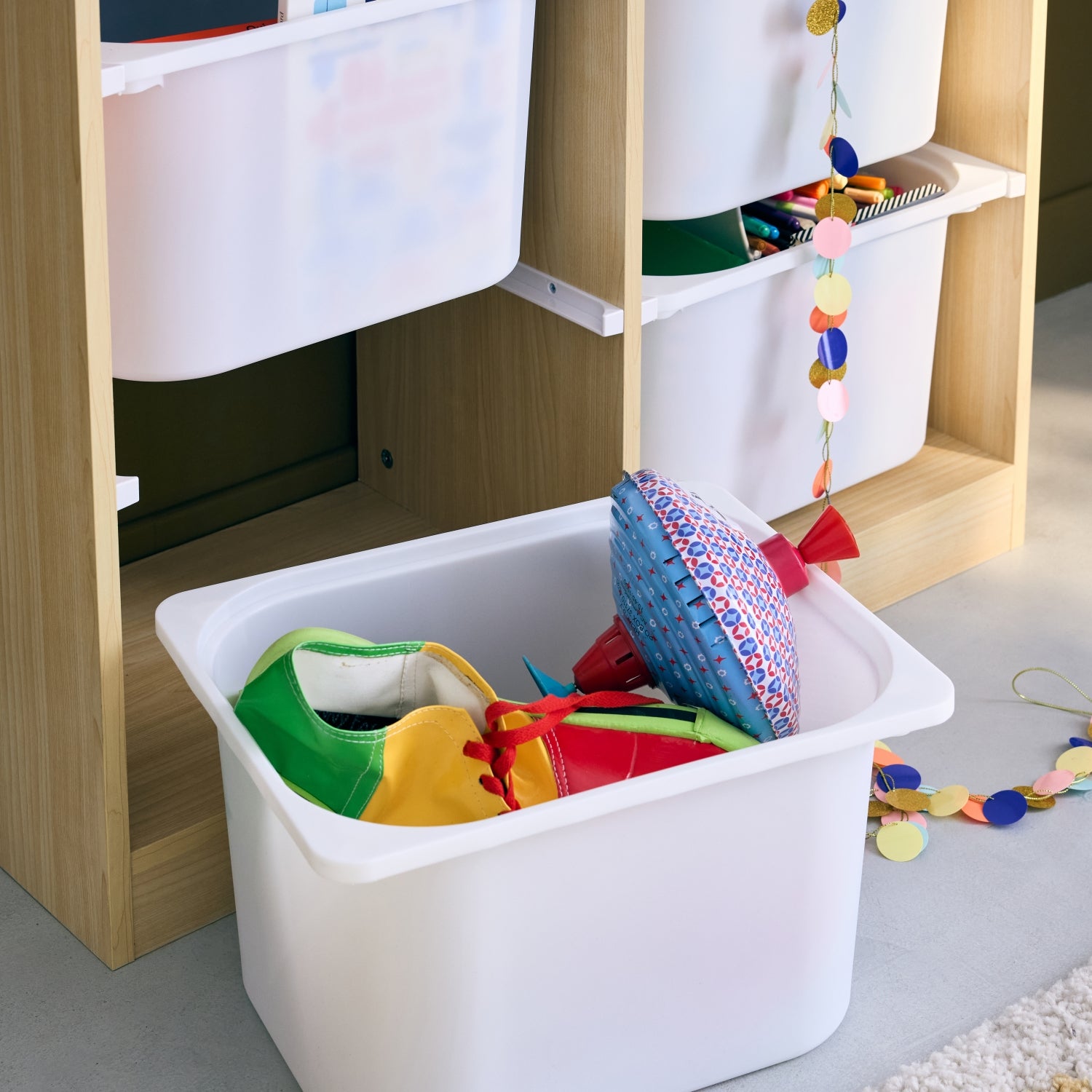 Contenitore per bambini con 6 contenitori, Marrone naturale - 7