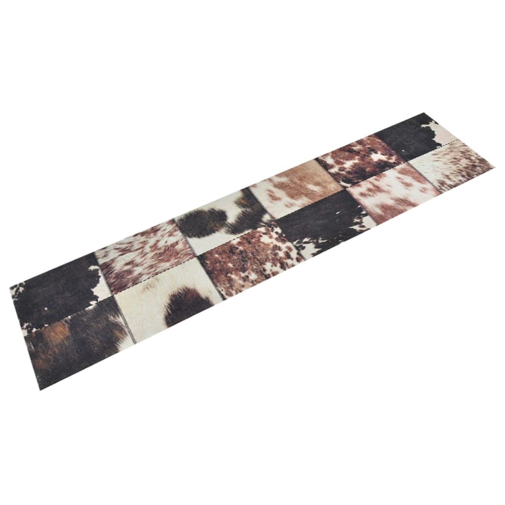 Maison exclusive - alfombra de cocina lavable terciopelo piel de animal 60x300 cm