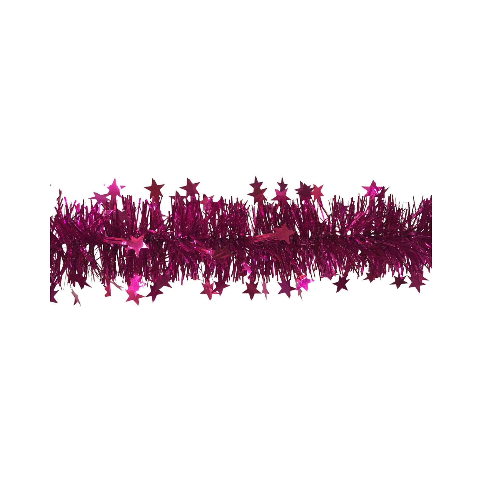 Decoración de Navidad Dyoun, Adorno navideño, Ornamento de Navidad, Decoración festiva, Made in Italy, 1000x8 h8 cm, Fucsia - 2
