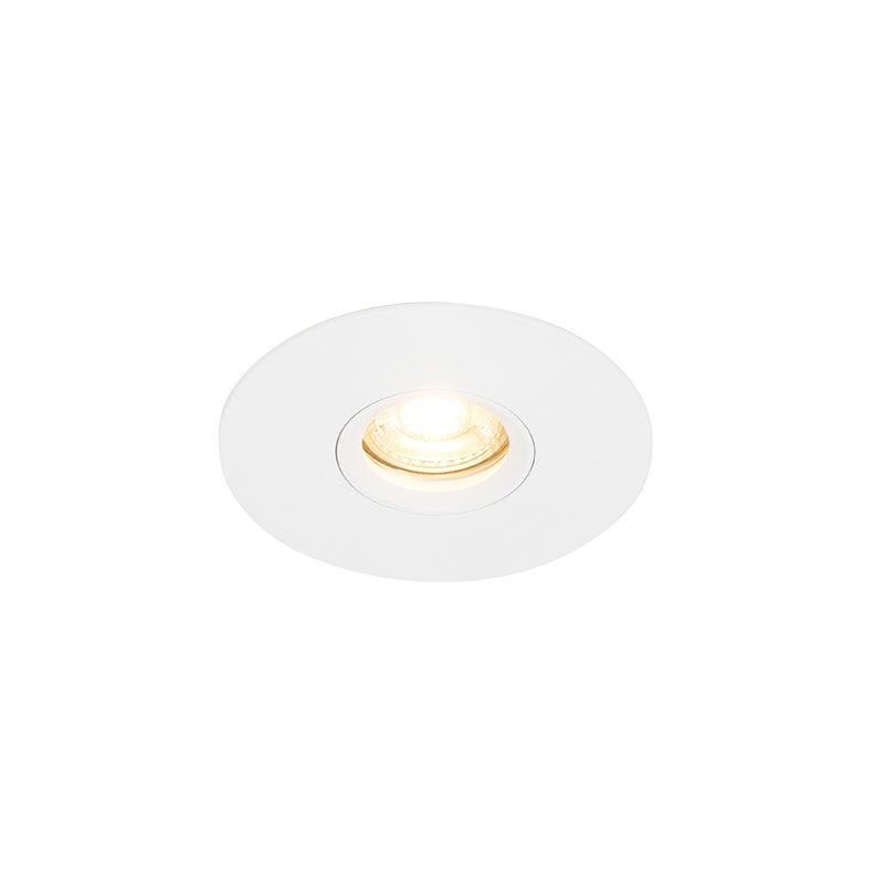 Qazqa reflektory wpuszczane inteligentny - Buco - biały, gu10, żarówkami LED 4.7w, 2700k - 6500k, ściemnialny, 12cm, okrągły