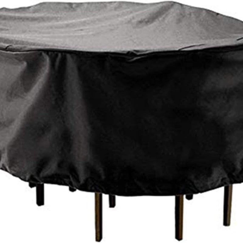Pokrowiec na meble ogrodowe 185x110 cm, wodoodporny i gruby, na okrągłe stoły ogrodowe, odpowiedni do mebli ogrodowych i tarasowych, ochronny