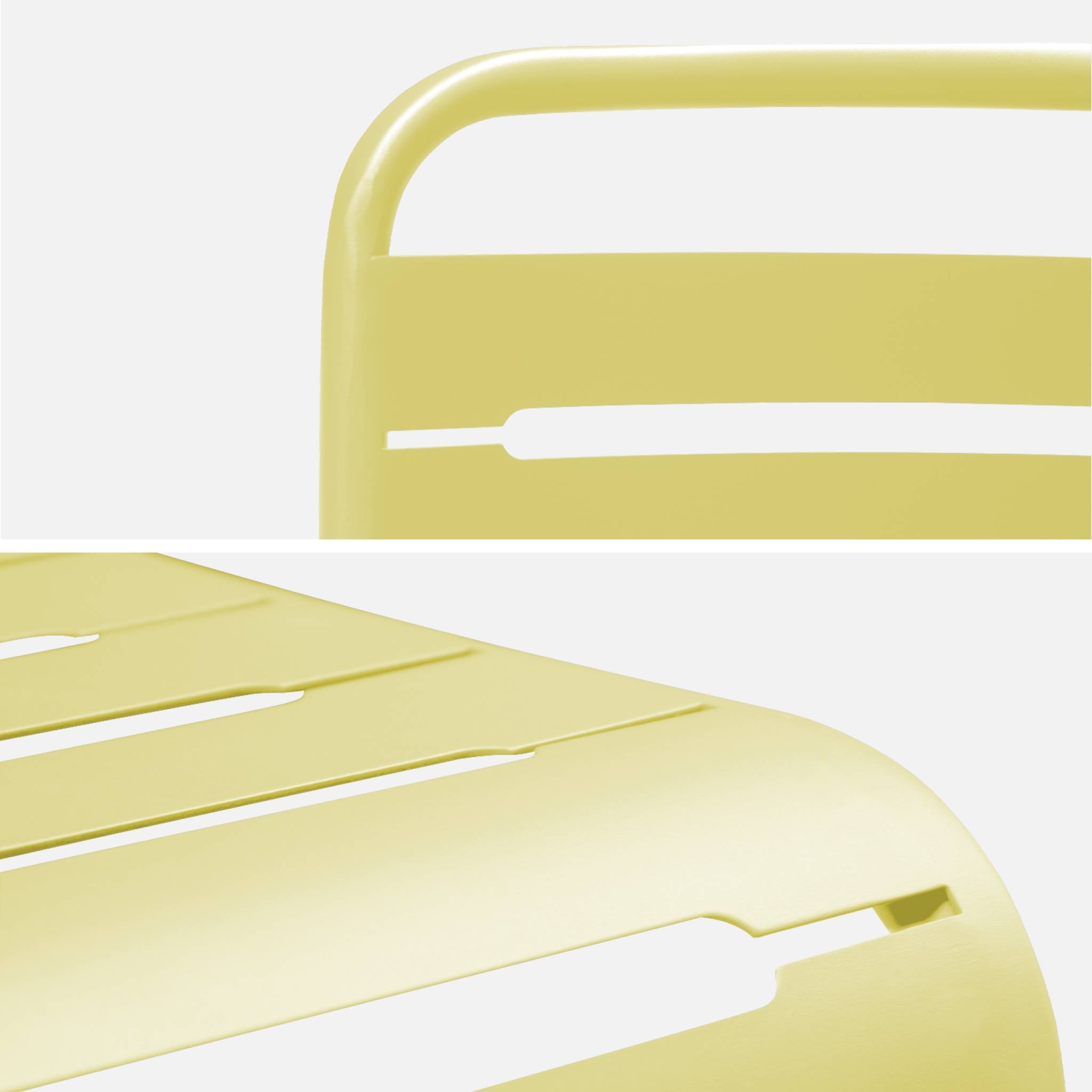 Chaise de jardin sans coussin Amelia en Acier Jaune - 8