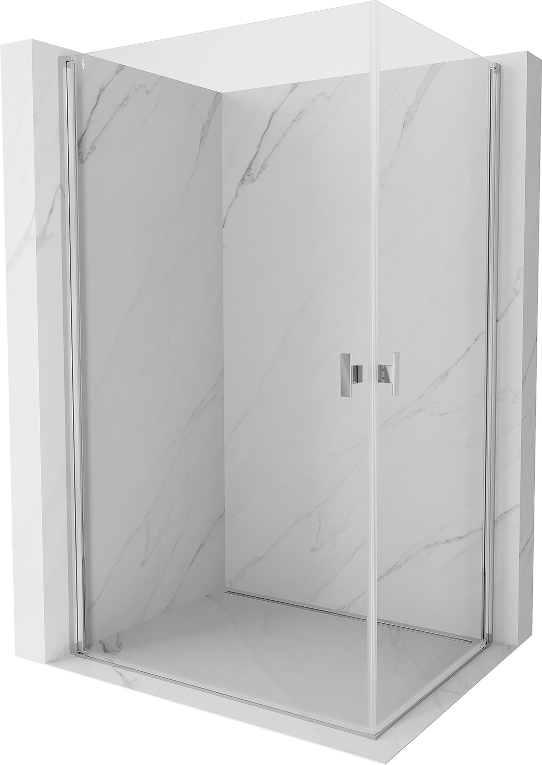 Mexen Mist-B Duo kabina prysznicowa uchylna 80 x 75 cm, transparent, chrom - 8A2-080-075-01-00