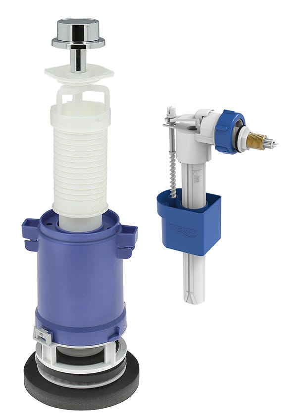 Ensemble Mécanisme Chasse D'Eau Double 3/6L + Robinet Flotteur Latéral - Noyon & Thiebault Installation Facile