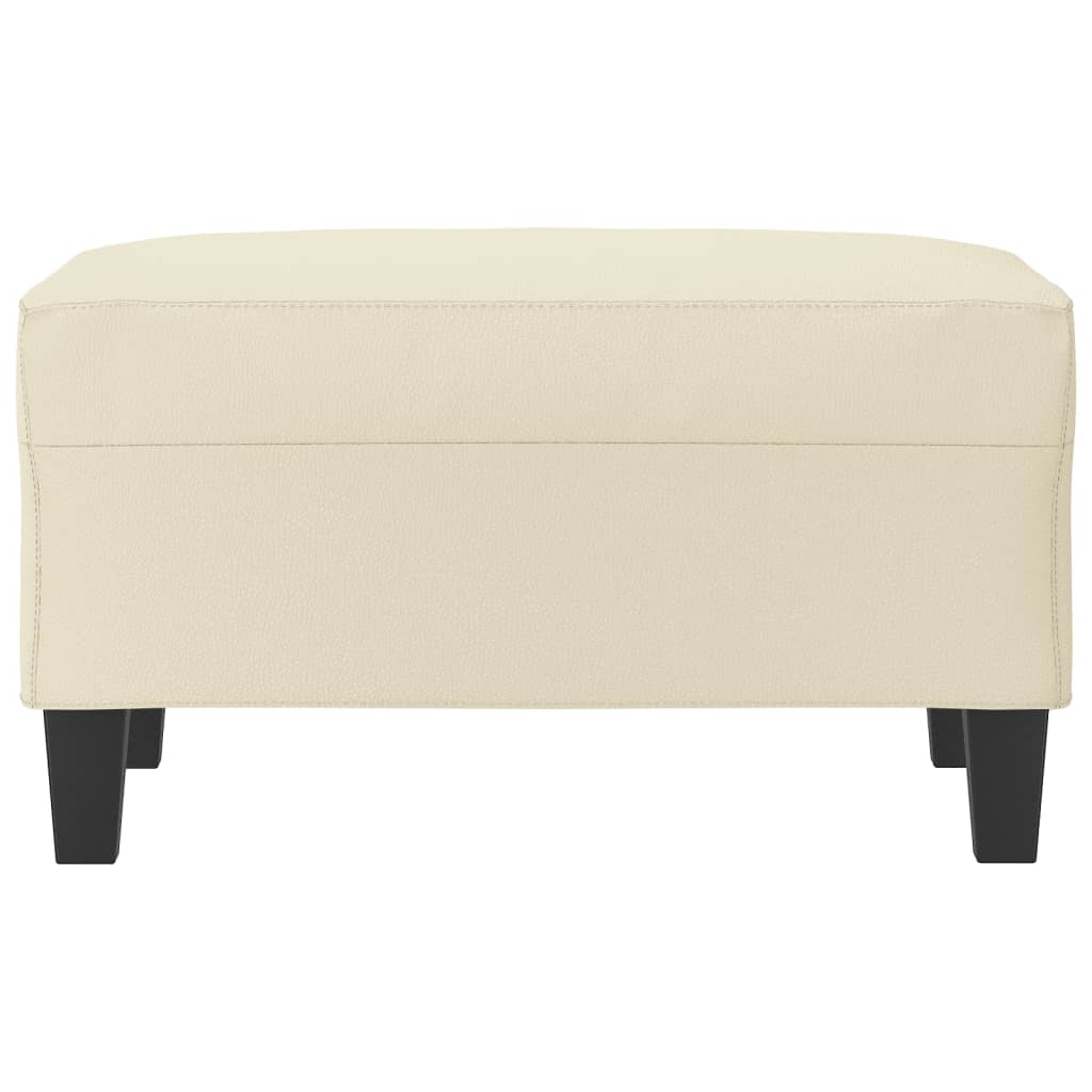 Repousa-pés em pele sintética creme 70x55x41 cm - 3