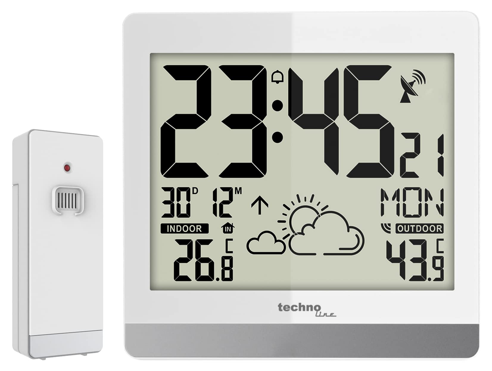 Technoline Ws Digital White Wall Clock Leroy Merlin