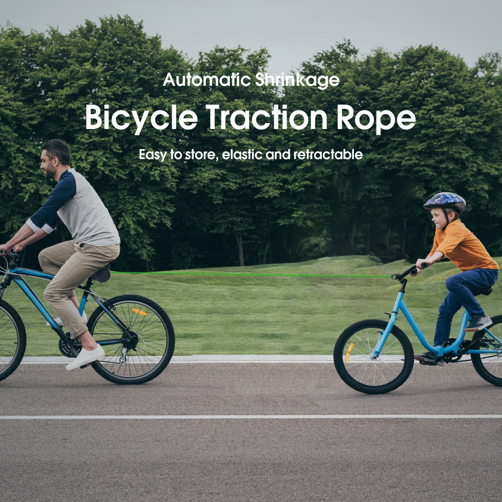 Corde de traction pour vélo, rétractable automatique, pour parent et enfant, avec fixation sur selle - 9