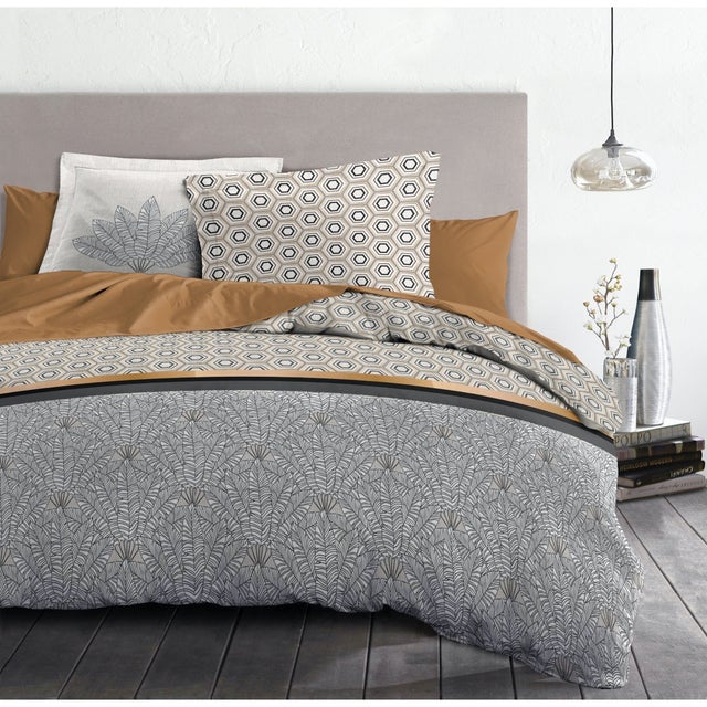 LOUXOR Parure de Couette 100% Coton COULEURS - Jaune, MATIÈRE - 100% COTON, TAILLES - 140 x 200 cm