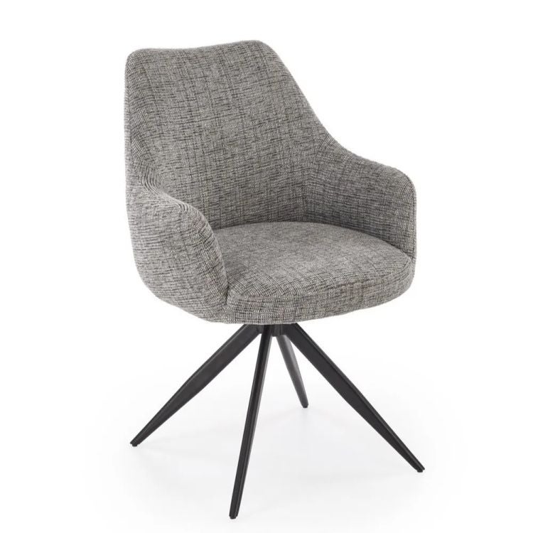 Krzesło tapicerowane K564 szare obracane