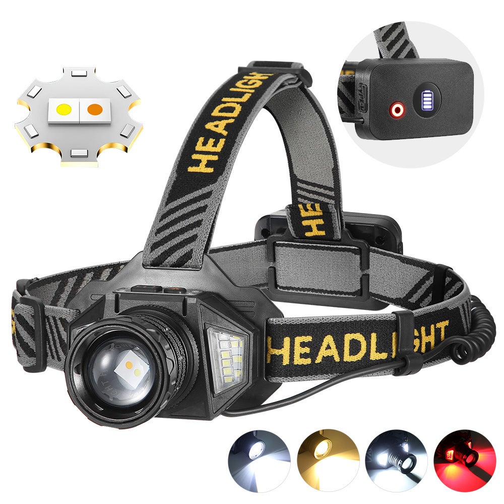 Lyre Led Lampe Frontale Rechargeable LED Everbrite 2-en-1 - 500 Lumens, Capteur De Mouvement - IPX4 Lampe LED Frontale étanche