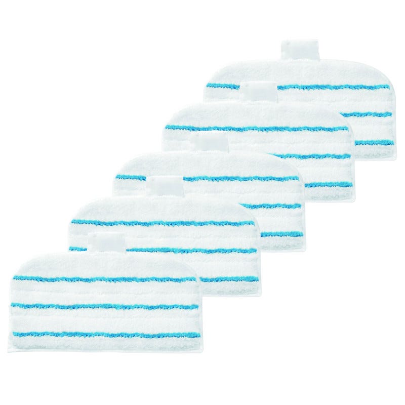 Lingettes Microfibre Rechange Pour Balai Vapeur Black+Decker - Lot De 5, Compatibles FSM1630, FSM1616, FSM1605 Et Autres Modèles