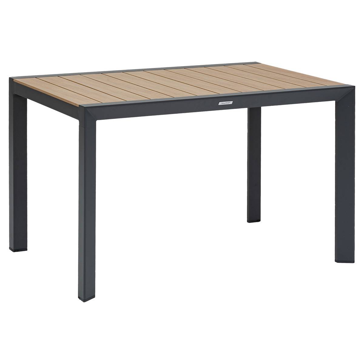 Table à manger de jardin rectangulaire en Aluminium Gris 4 places - 2