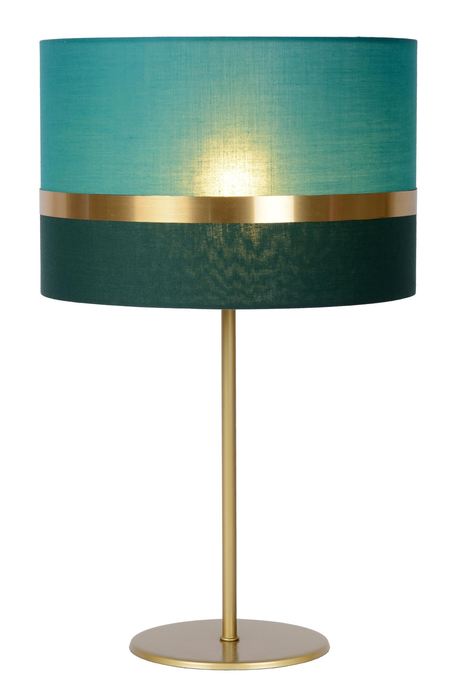 Lampa stołowa z abażurem Extravaganza zielono-złota 1xE27x40W Lucide