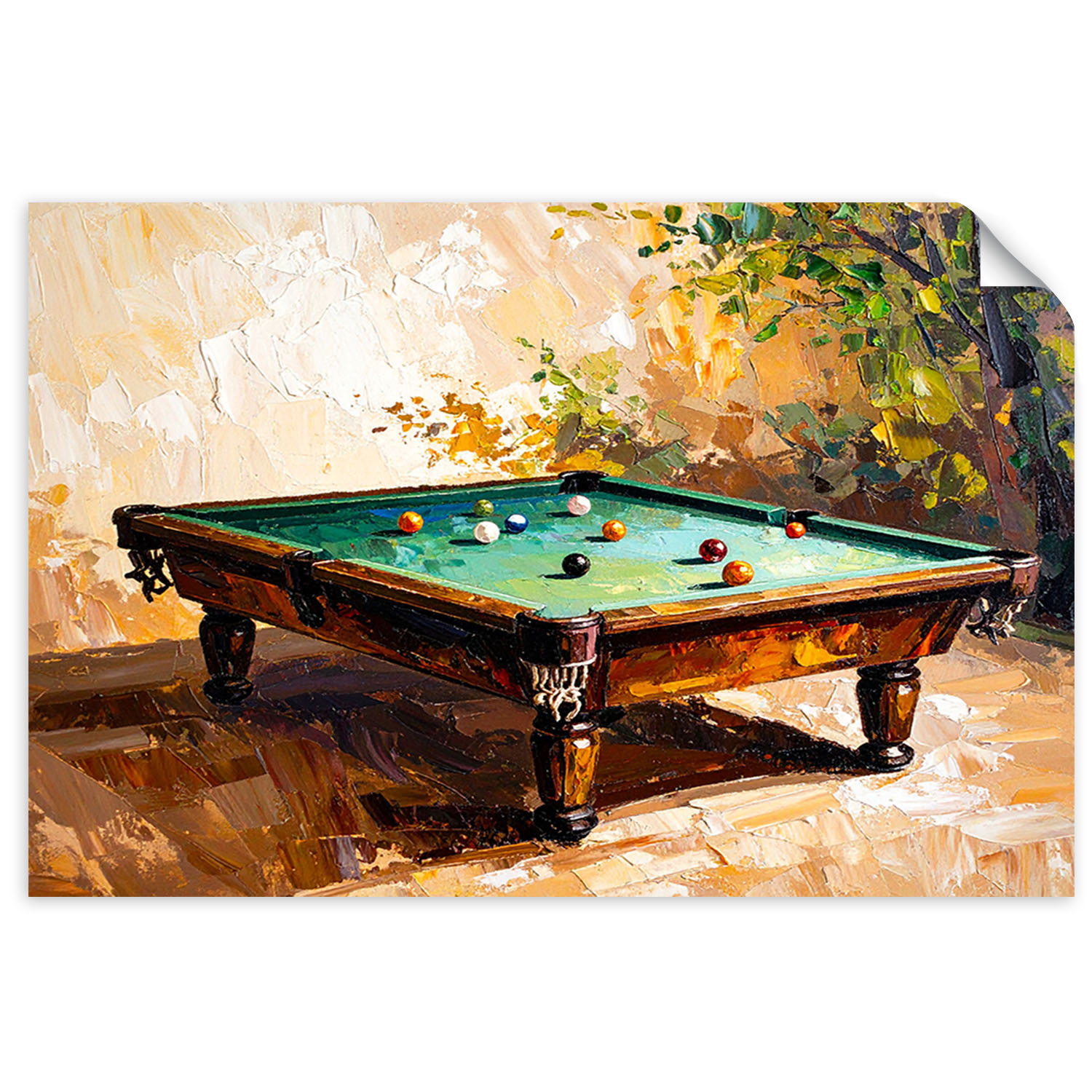 Naklejki samoprzylepne do salonu sypialni, Stół bilardowy 100x70
