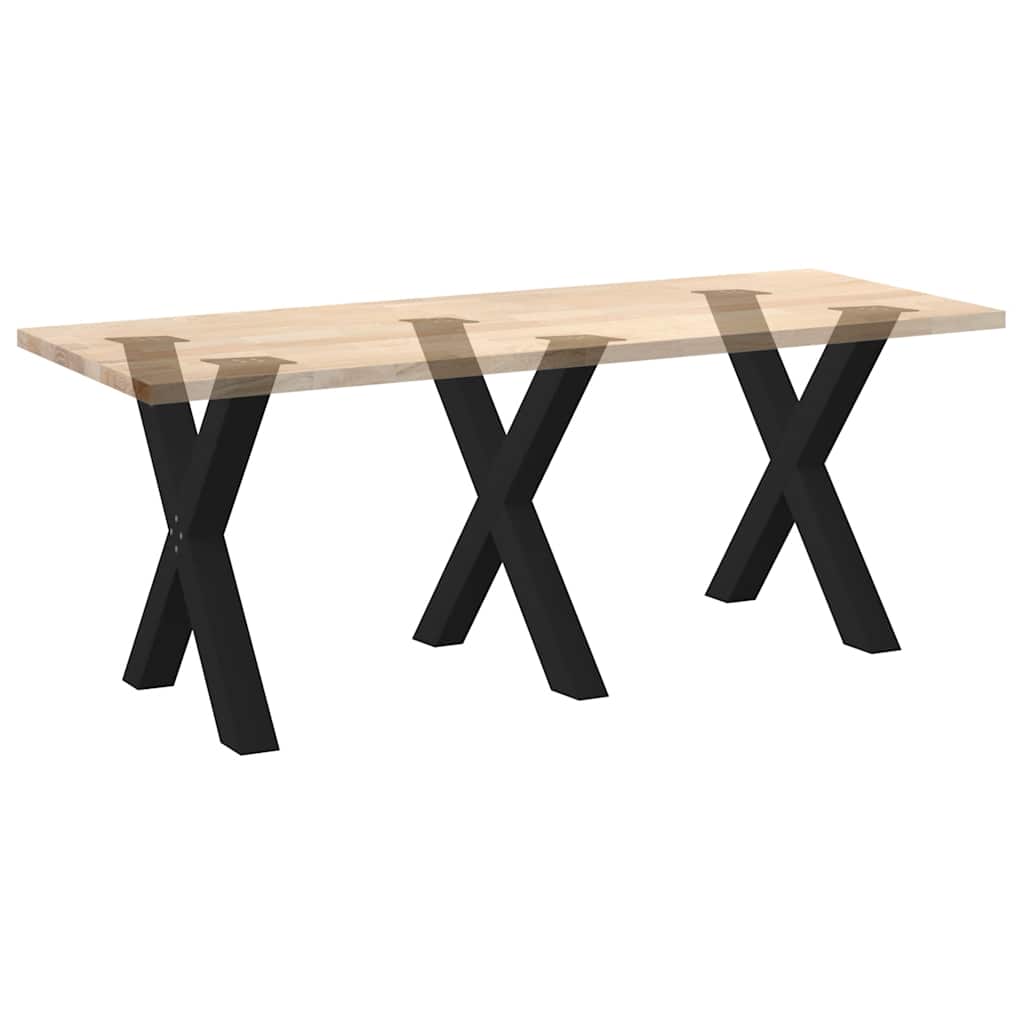 Pernas de mesa de jantar em forma de X 3 unidades de aço preto - COMFORTXL - 8