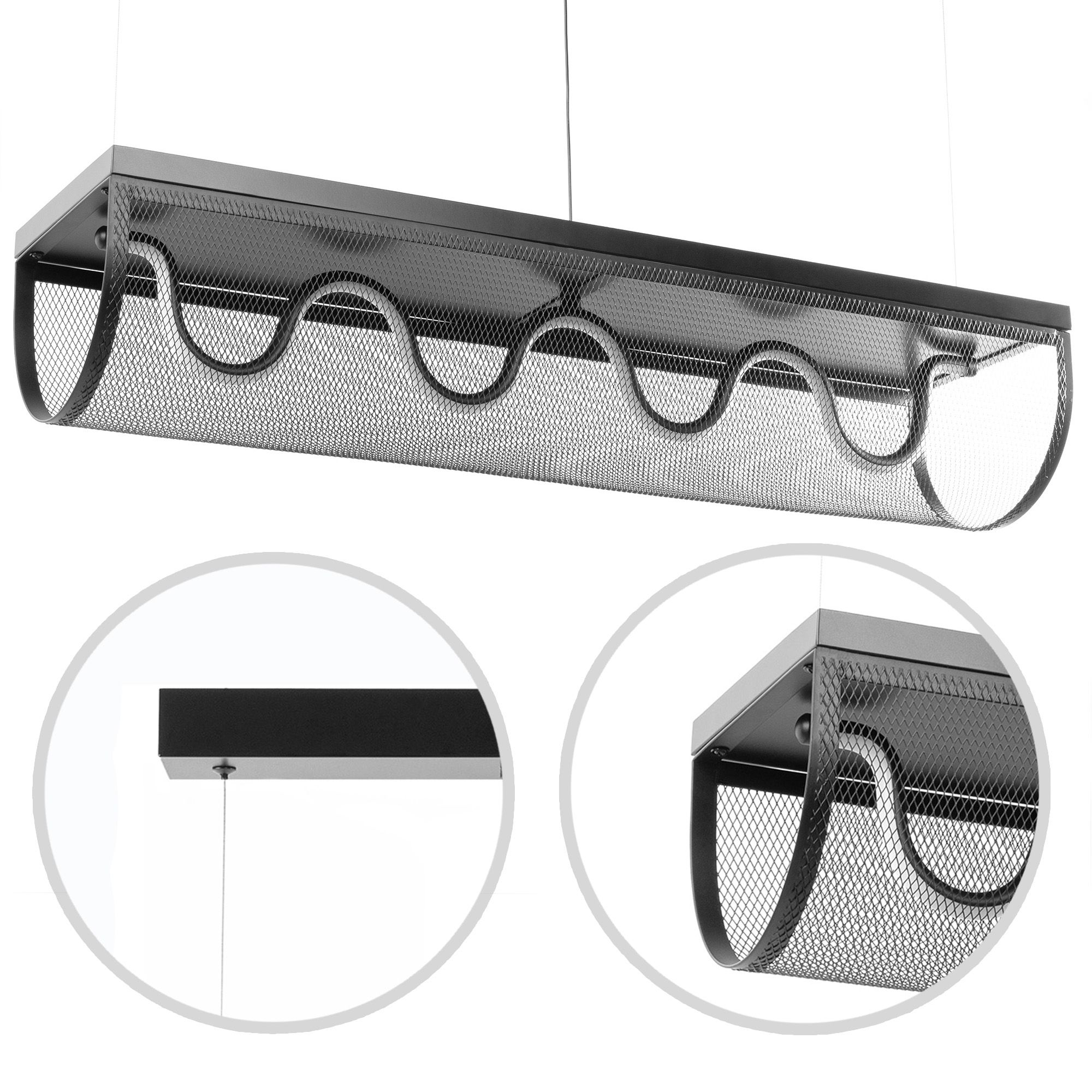 Lampa Sufitowa Wisząca Led Toolight App1409-Cp Czarny