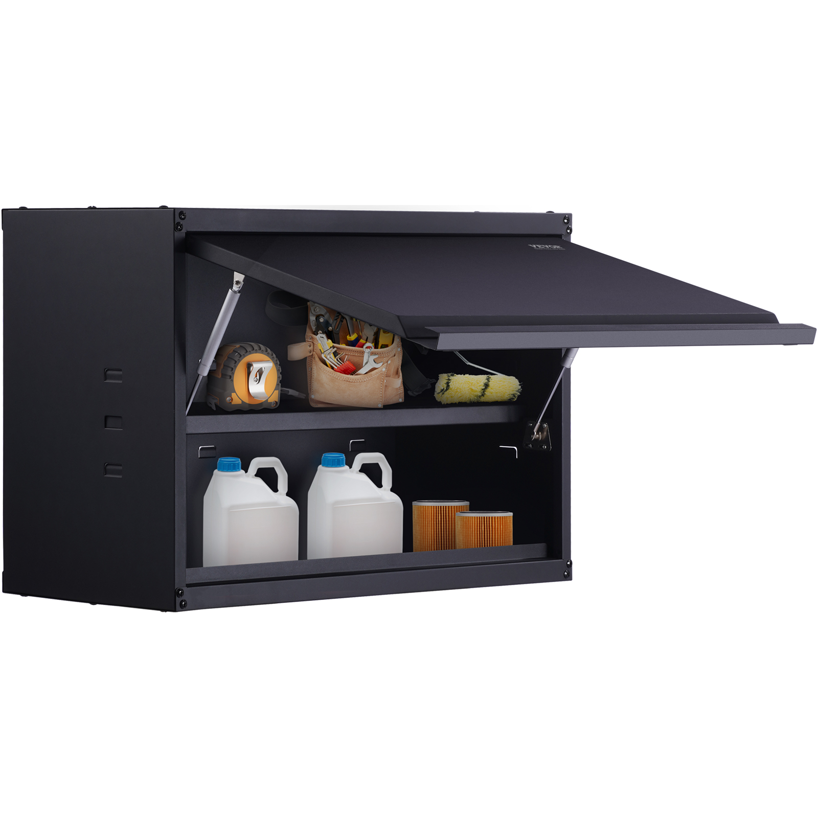 Szafka warsztatowa 77 x 31,8 x 50 cm szafka ścienna 108 kg pojemność całkowita (2 półki) szafka warsztatowa wykonana z blachy stalowej SPCC o gr VEVOR