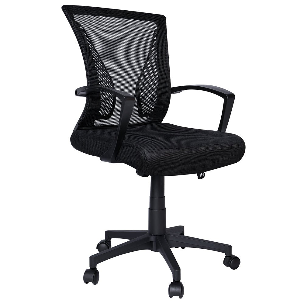 Chaise de Bureau, Fauteuil Ergonomique, Siège Pivotant, Réglable en Hauteur, Capacité de Charge 110 kg, Cadre en Acier, Tissu en Coton-Lin Respirant, pour Bureau, Chambre, Marron OBG019K01