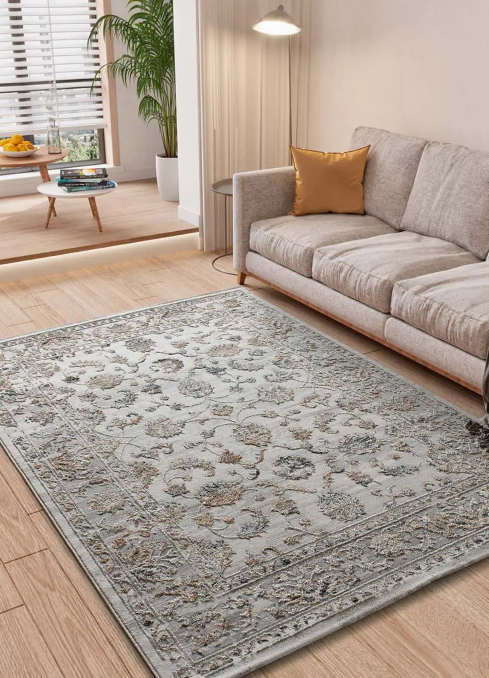 Dywan wewnętrzny prostokątny, wielokolorowy, 77 x 150 cm, KEOPS vintage z reliefem - ATTICGO