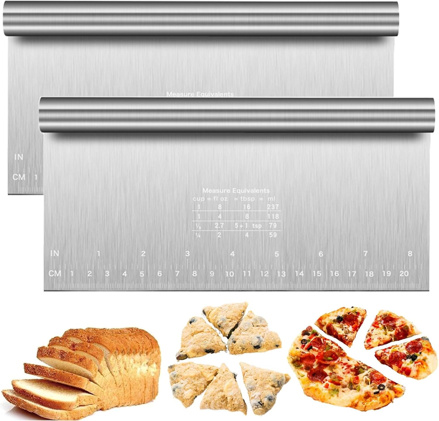 Szt. Duża krajalnica do ciasta, krajalnica do ciasta piekarniczego, krajalnica do pizzy, szpatułka do ciasta, skrobaczka do ciasta ze stali nierdzewne
